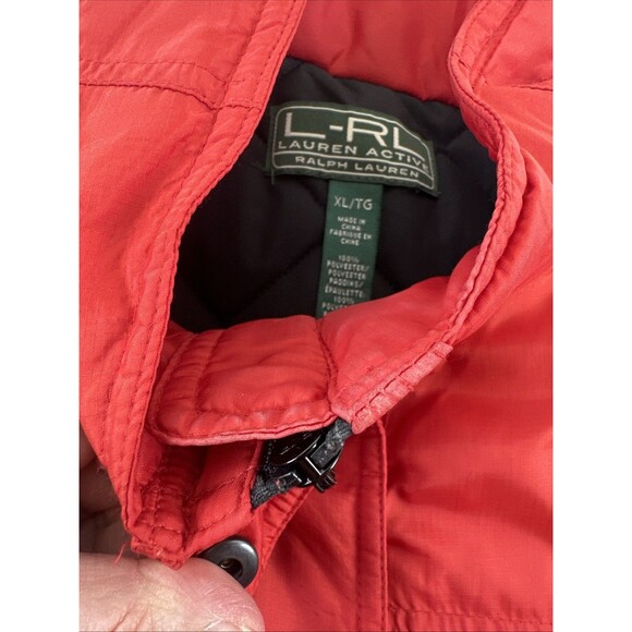 Lauren Active Ralph Lauren Red Ski Coat Zip Belted Jacket Snap Vintage Womens XL - Picture 12 of 16